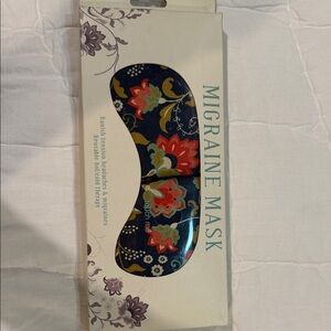Floral Migraine Mask - Blue and Red